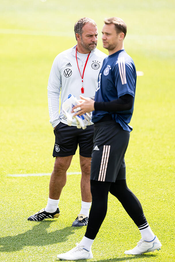 Der Bundestrainer und sein Kapitän: Flick und Neuer. Der Bundestrainer und sein Kapitän: Flick und Neuer.