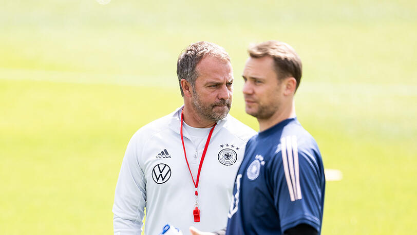 Der Bundestrainer und sein Kapitän: Flick und Neuer.