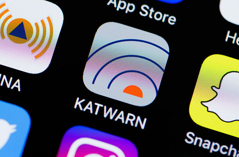 In München wird um elf auch die "KatWarn-App getestet.