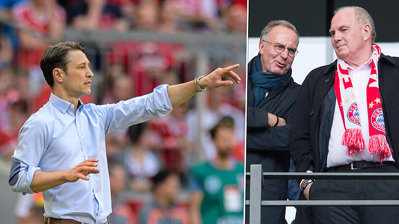 Trafen sich in München, um für die nächste Saison zu planen: Niko Kovac (l.), Karl-Heinz Rummenigge (m.) und Uli Hoeneß.