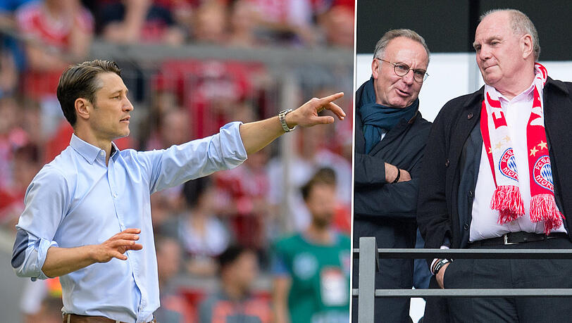Trafen sich in München, um für die nächste Saison zu planen: Niko Kovac (l.), Karl-Heinz Rummenigge (m.) und Uli Hoeneß. Trafen sich in München, um für die nächste Saison zu planen: Niko Kovac (l.), Karl-Heinz Rummenigge (m.) und Uli Hoeneß.