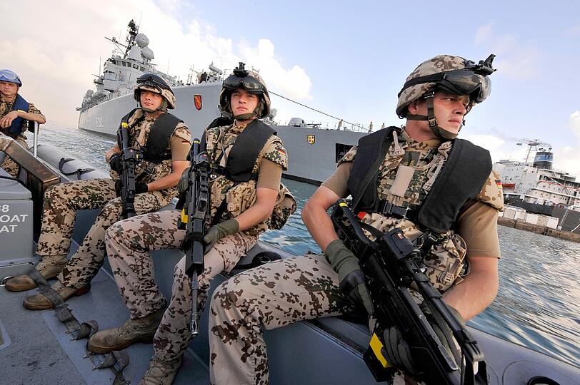 Deutsche Marine-Soldaten wurden für die Piraten-Bekämpfung an die Küsten Somalias geschickt