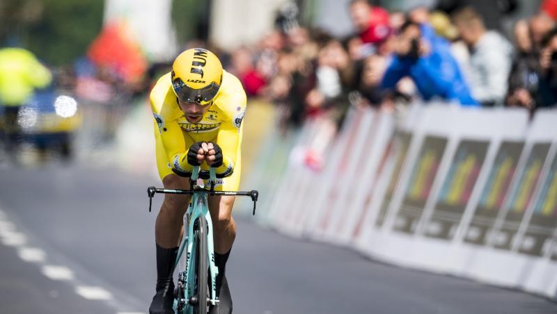 Primoz Roglic gewinnt auch das abschließende Zeitfahren der Tour de Romandie. Primoz Roglic gewinnt auch das abschließende Zeitfahren der Tour de Romandie.