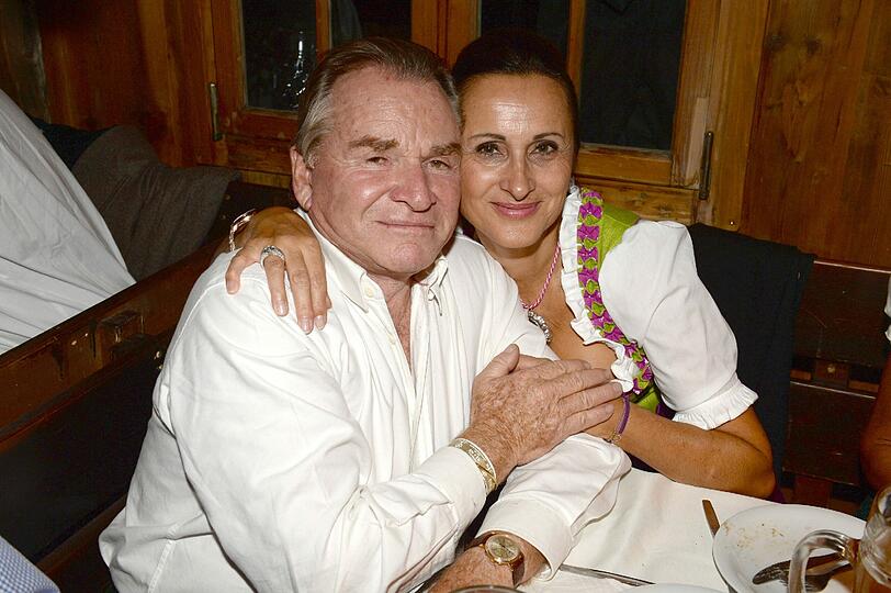 Fritz Wepper und die Frau des Schönheitschirurgen Werner Mang, Sybille Mang.