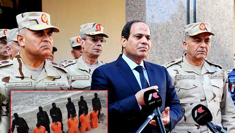 Ägyptens Präsident Abdel Fattah al-Sisi hatte als Reaktion auf die grausame Ermordung der 21 Ägypter eine "angemessene Reaktion" angekündigt