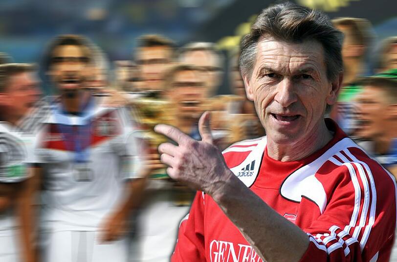 Hatte nach dem WM-Titel Spaß sich im Verein zu präsentieren: Klaus Augenthaler
