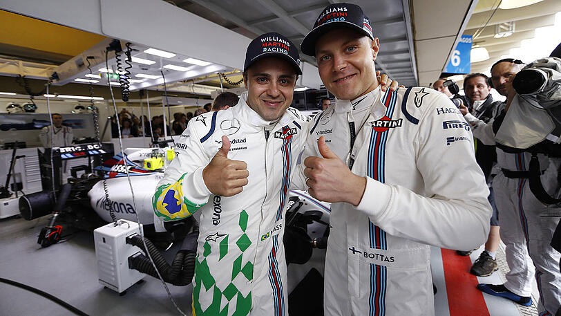 Felipe Massa (l.) und Valtteri Bottas.