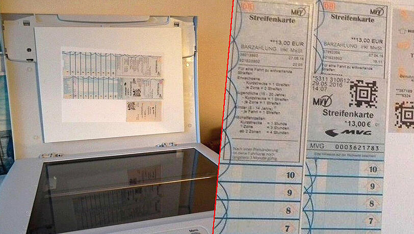 Bei der Hausdurchsuchung fanden die Ermittler einen Farbdrucker und weitere gefälschte Fahrscheine.