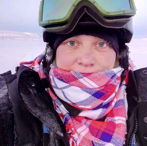 Dass sogar die Wimpern eisig sind, schreckt Katharina Beutner nicht ab. Dass sogar die Wimpern eisig sind, schreckt Katharina Beutner nicht ab.