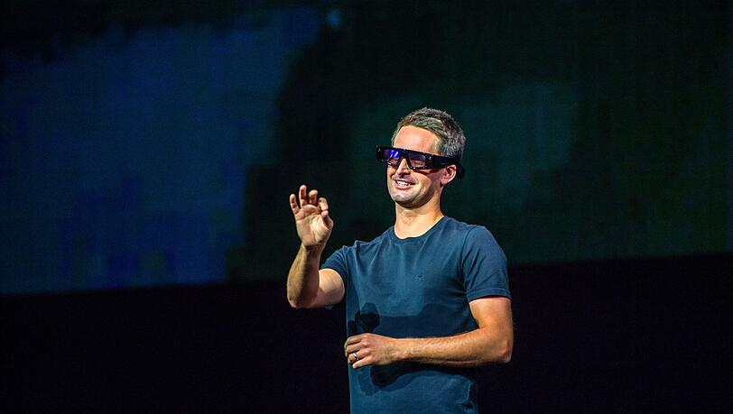 Der Chef des Snapchat-Betreibers Snap, Evan Spiegel, demonstrierte Vorläufer der heutigen Specs bereits in den vergangenen Jahren. (Archivbild) Der Chef des Snapchat-Betreibers Snap, Evan Spiegel, demonstrierte Vorläufer der heutigen Specs bereits in den vergangenen Jahren. (Archivbild)