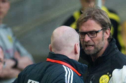 Heftiger Disput zwischen Matthias Sammer (l.) und Jürgen Klopp.