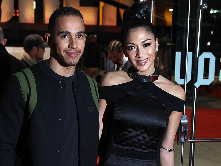 Nicole Scherzinger und Lewis Hamilton 2012 bei der Premiere von "Jack Reacher"