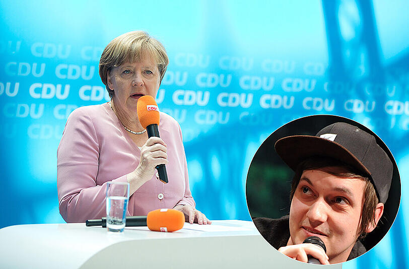 Kanzlerin Angela Merkel bekommt Besuch von Youtube-Star LeFloid.