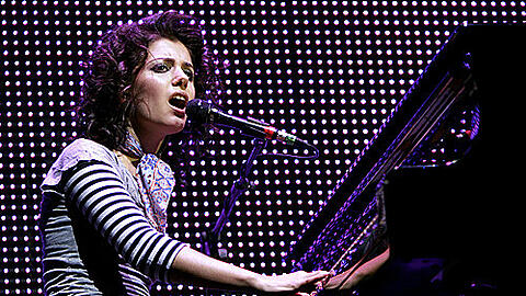 Katie Melua am Piano während ihres Konzerts am 2. April in Genf. Am Donnerstag ist sie in München.