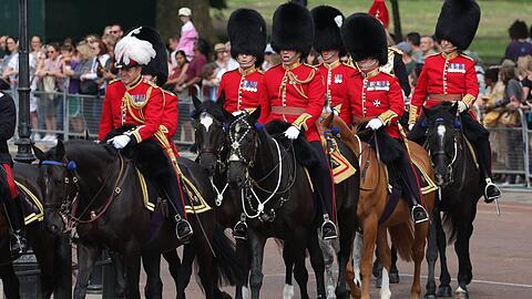 "Trooping the Colour" findet am heutigen Samstag in London statt.