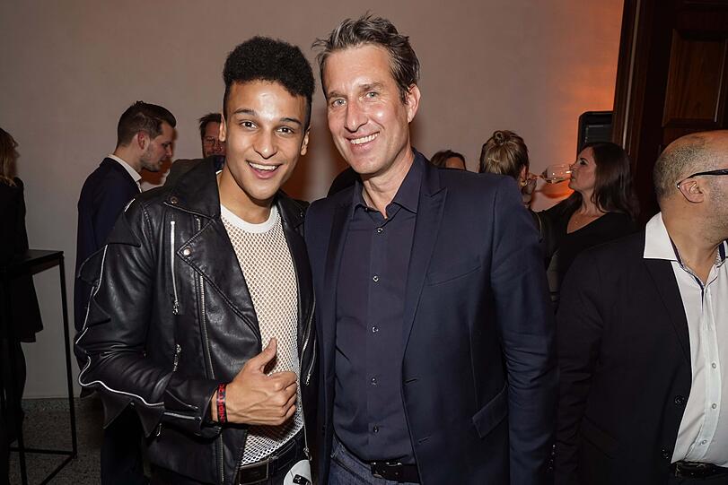 Prince Damien und Oliver Fritz bei der "Bunte & BMW Festival Night" in der italienischen Botschaft