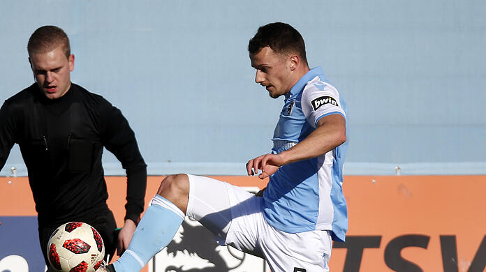 Eric Weeger feierte 2018 mit den Löwen den Aufstieg in die 3. Liga.