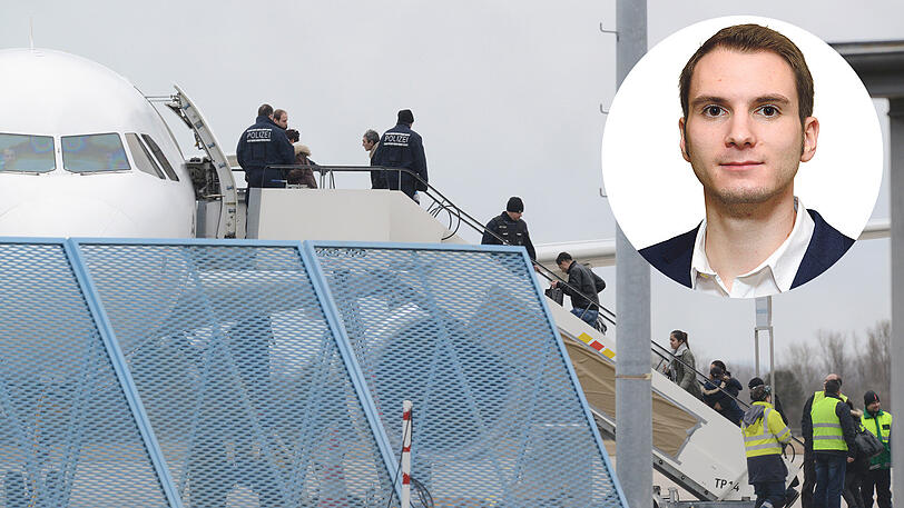 Eine Sammelabschiebung am Flughafen. AZ-Politikredakteur Tobias Wolf plädiert für ein moderneres Einwanderungsgesetz. (Archivbild)