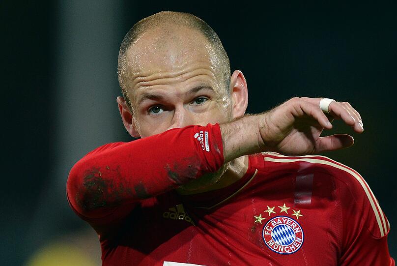 Arjen Robben und das Ende eines harten Abends.