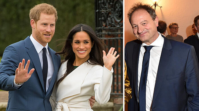 Rainer Maria Schießler (re.) ist Royal-Fan, findet aber dennoch deutliche Worte über Meghan und Harry.