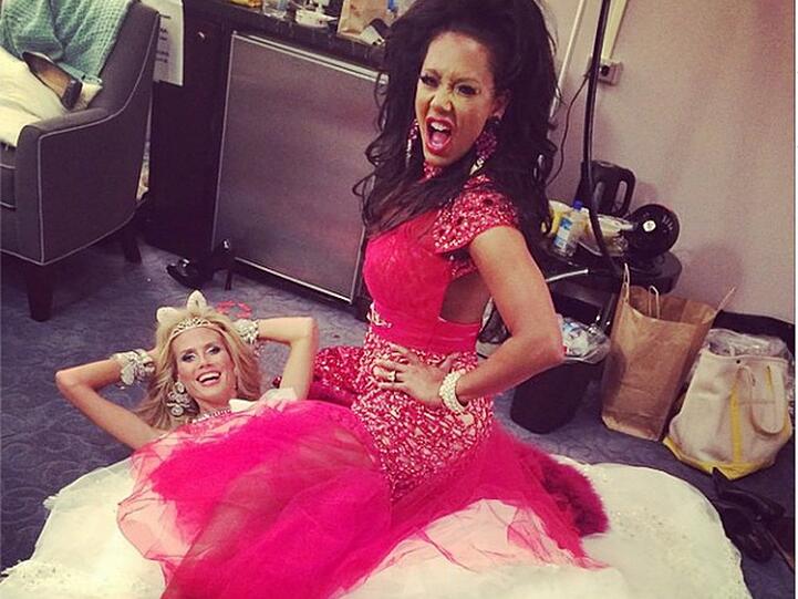 Heidi Klum und Jury-Kollegin Mel B haben Spaß bei der Arbeit