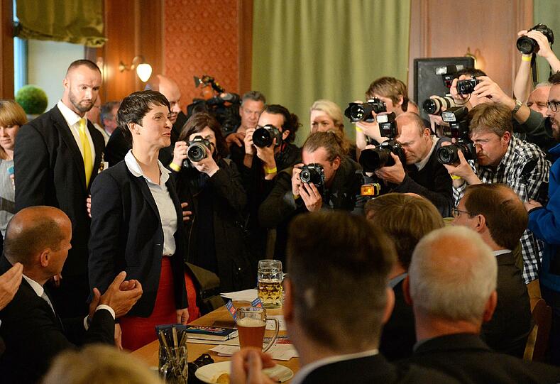 Frauke Petry bei ihrem Auftritt im Hofbräukeller.