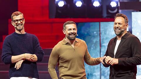 Joko Winterscheidt, Klaas Heufer-Umlauf und Steven G&auml;tjen (v.l.n.r.) in "Joko & Klaas & Steven gegen ProSieben"