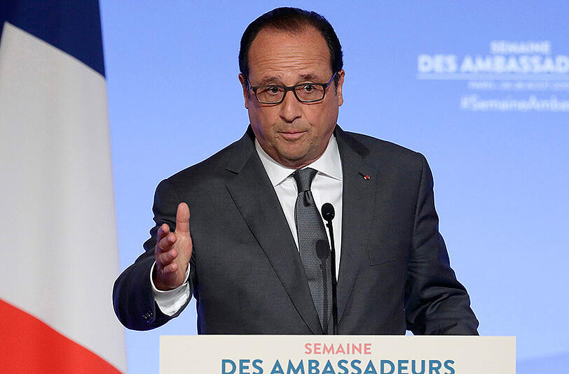 Hollande fordert mehr Engagement gegen Terrormilizen und zur Lösung von Konflikten in Afrika und dem Nahen Osten.