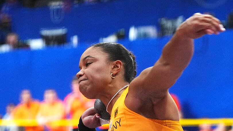 Yemisi Ogunleye gewann Silber bei der Hallen-EM.