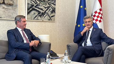 Markus S&ouml;der trifft in Zagreb den kroatischen Premierminister Andrej Plenković.