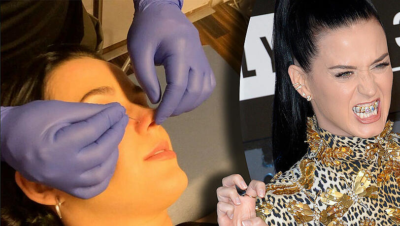 Katy Perry bekommt ein Nasenpiercing - und zeigt ein Video von der Aktion auf Instagram. Katy Perry bekommt ein Nasenpiercing - und zeigt ein Video von der Aktion auf Instagram.