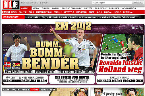 Bumm Bumm Bender: Die Bild lässt große Buchstaben sprechen am Tag nach demn Sieg