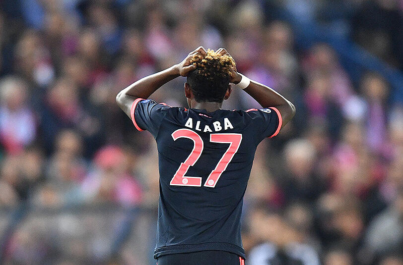 David Alaba hatte mit seinem Lattentreffer noch die beste Chance für die Bayern.