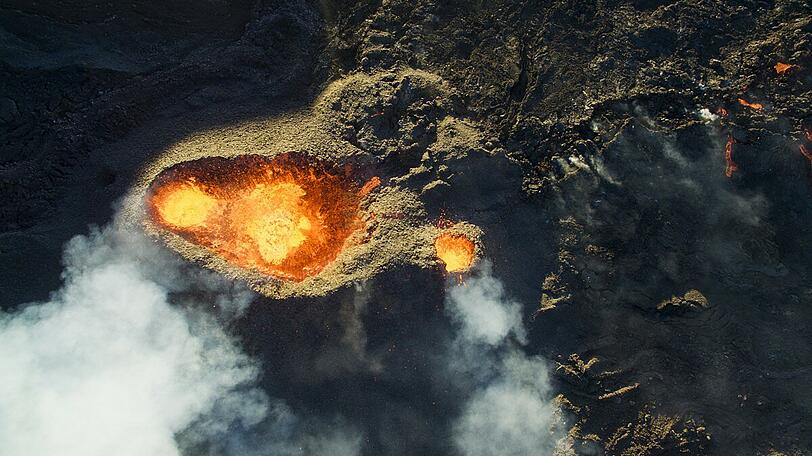 Der Vulkan Piton de la Fournaise auf La Réunion.