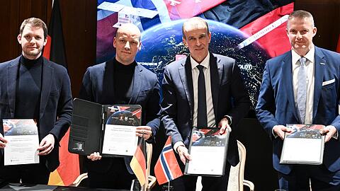 Haben ehrgeizige Pläne im All: Die Chefs von Helsing und Kongsberg.