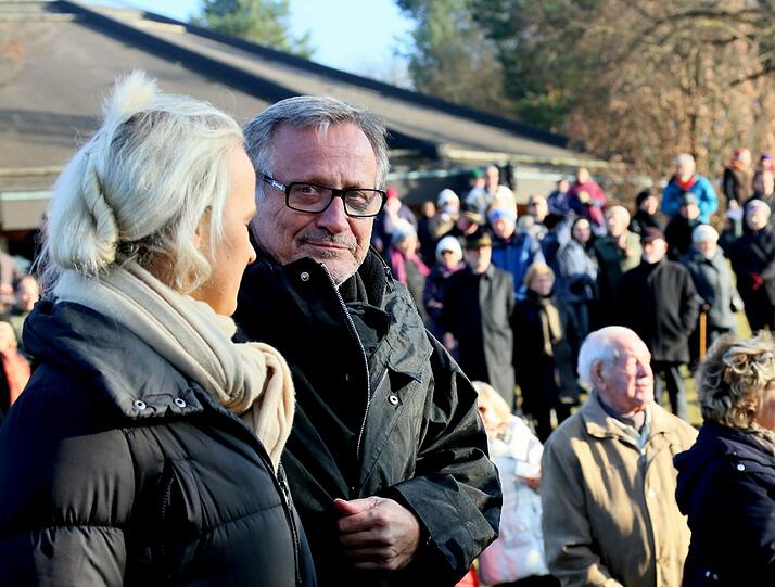 Konstantin Wecker und Frau Annik.