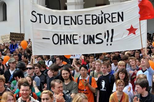 Protest: Studenten wehren sich gegen Studiengebühren.