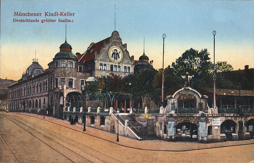 1905: Der Kindl-Keller an der Rosenheimer Straße war Deutschlands größter Saalbau. Fassungsvermögen: 6000 Besucher.