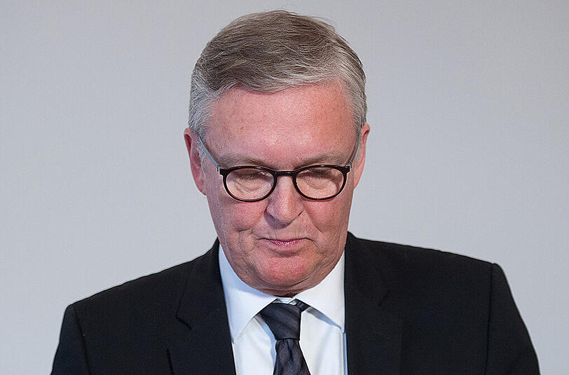 Germanwings-Chef Thomas Winkelmann äußerte sich bei einer Pressekonferenz in Köln. Auch er konnte noch keine Angaben zur Absturz-Ursache machen.
