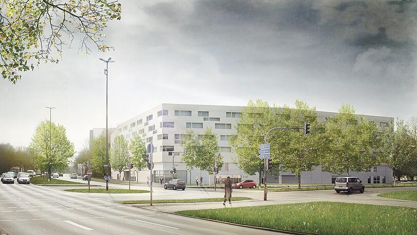 Fassadenansicht vom Innsbrucker Ring aus. Fassadenansicht vom Innsbrucker Ring aus.
