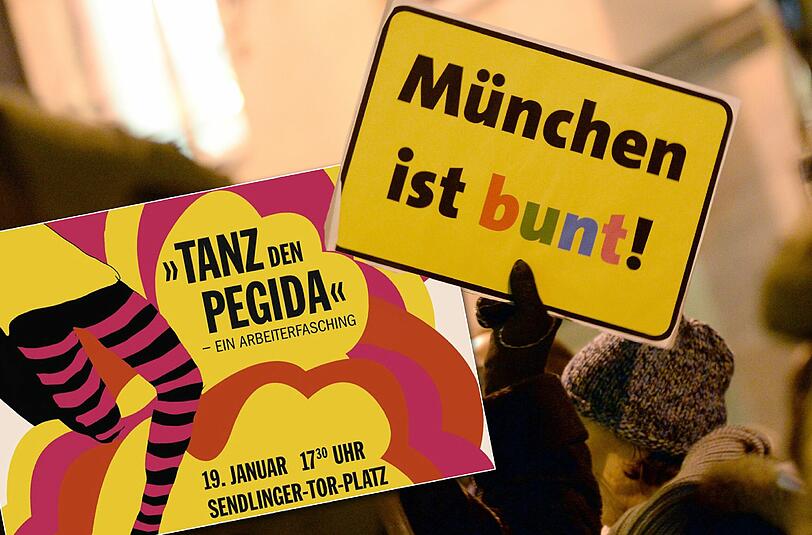 Das Bündnis "Bellevue die Monaco" und "München ist bunt" rufen zum "Tanz gegen Pegida" auf.