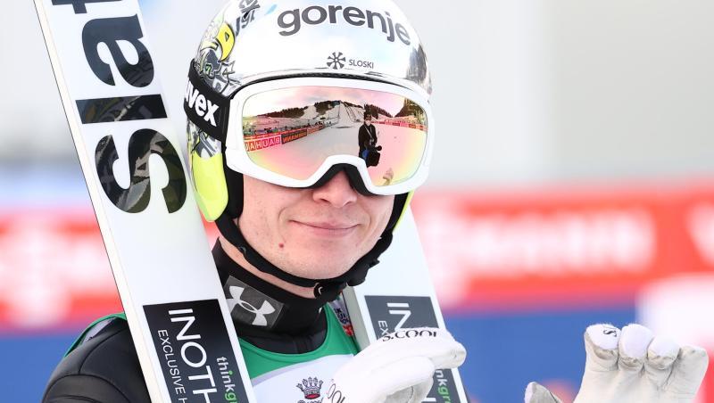 Anze Lanisek aus Slowenien bei der Vierschanzentournee in Garmisch-Partenkirchen.
