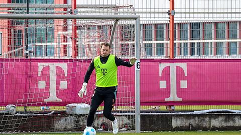 Nach seinem Rippenbruch wieder im Bayern-Training: Kapitän und Torhüter Manuel Neuer.