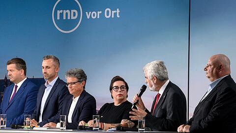 Die Spitzenkandidaten trafen sich auf Einladung des Redaktionsnetzwerks Deutschland (RND).