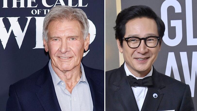Harrison Ford (l.) freut sich für Ke Huy Quan.