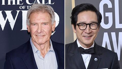 Harrison Ford (l.) freut sich für Ke Huy Quan.