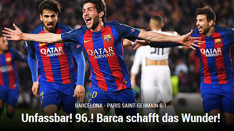 spox.com: "Unfassbar! 96! Barça schafft das Wunder!"