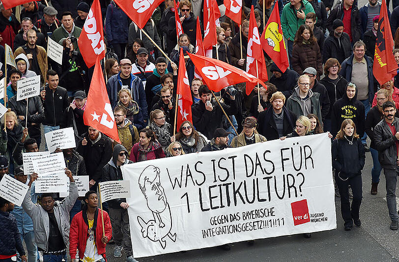 Laut Polizei gab es insgesamt elf Festnahmen im Rahmen der Demo gegen das Integrationsgesetz der CSU.