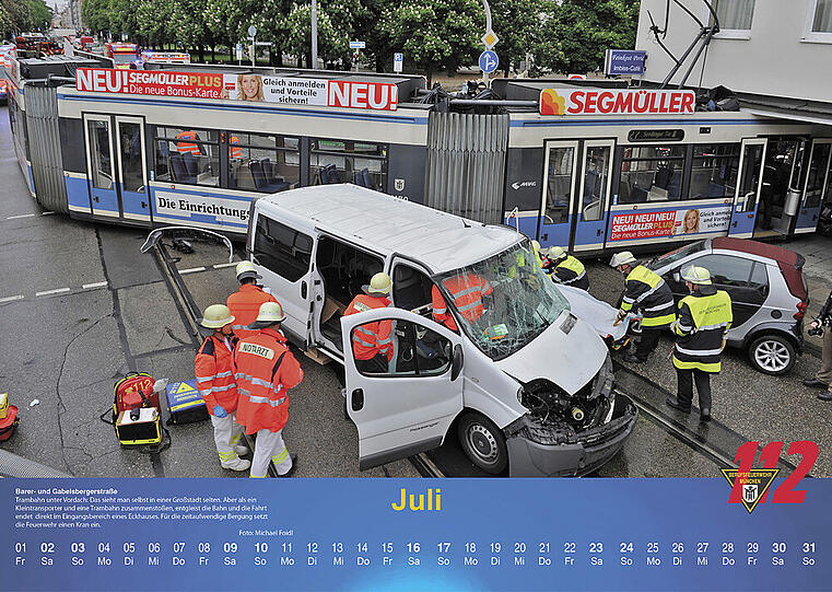 Der Kalender der Berufsfeuerwehr München 2016.