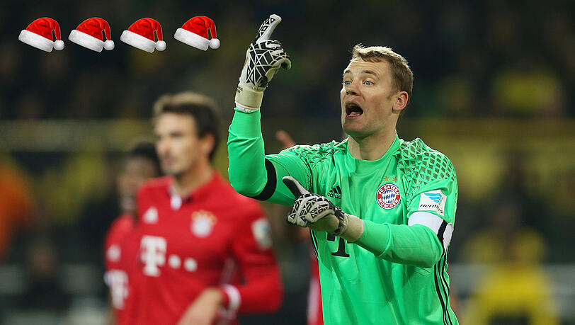 Manuel Neuer - vier Mützen: Nur neun Gegentreffer in der Liga – natürlich Bestwert. Der Welttorhüter war mal wieder der große Rückhalt. Fehler von Neuer? Nach wie vor eine absolute Seltenheit. Manuel Neuer - vier Mützen: Nur neun Gegentreffer in der Liga – natürlich Bestwert. Der Welttorhüter war mal wieder der große Rückhalt. Fehler von Neuer? Nach wie vor eine absolute Seltenheit.